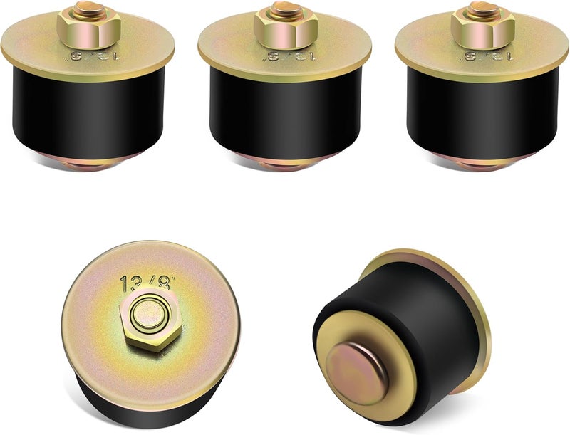 Siptenk 1-3/8" Freeze Rubber Expansion Plug 5 pcs, Automotive Rubber Expandable Freeze Plugs for Engine - Image 1